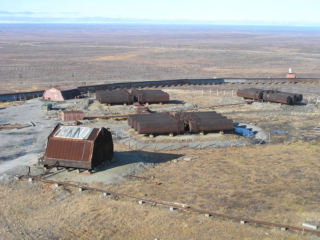 Technical structures and tanks of Vega MS station, Norilsk